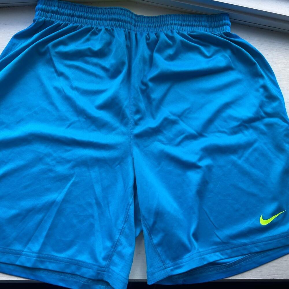 Nike Dri Fit blue shorts Large‎ Light Blue/green shorts athletic